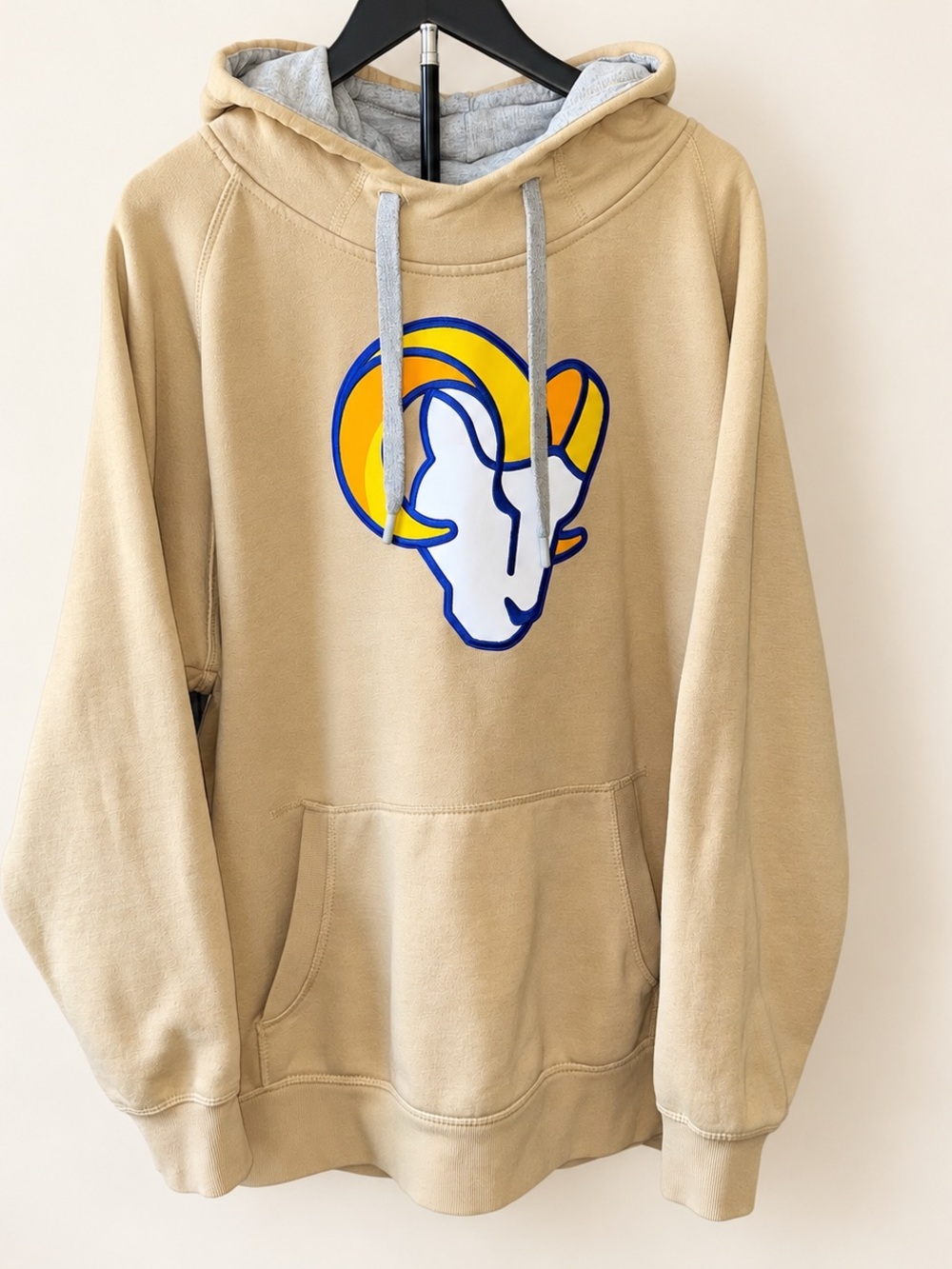 Antigua Los Angeles Rams Tan Pullover Hoodie XL